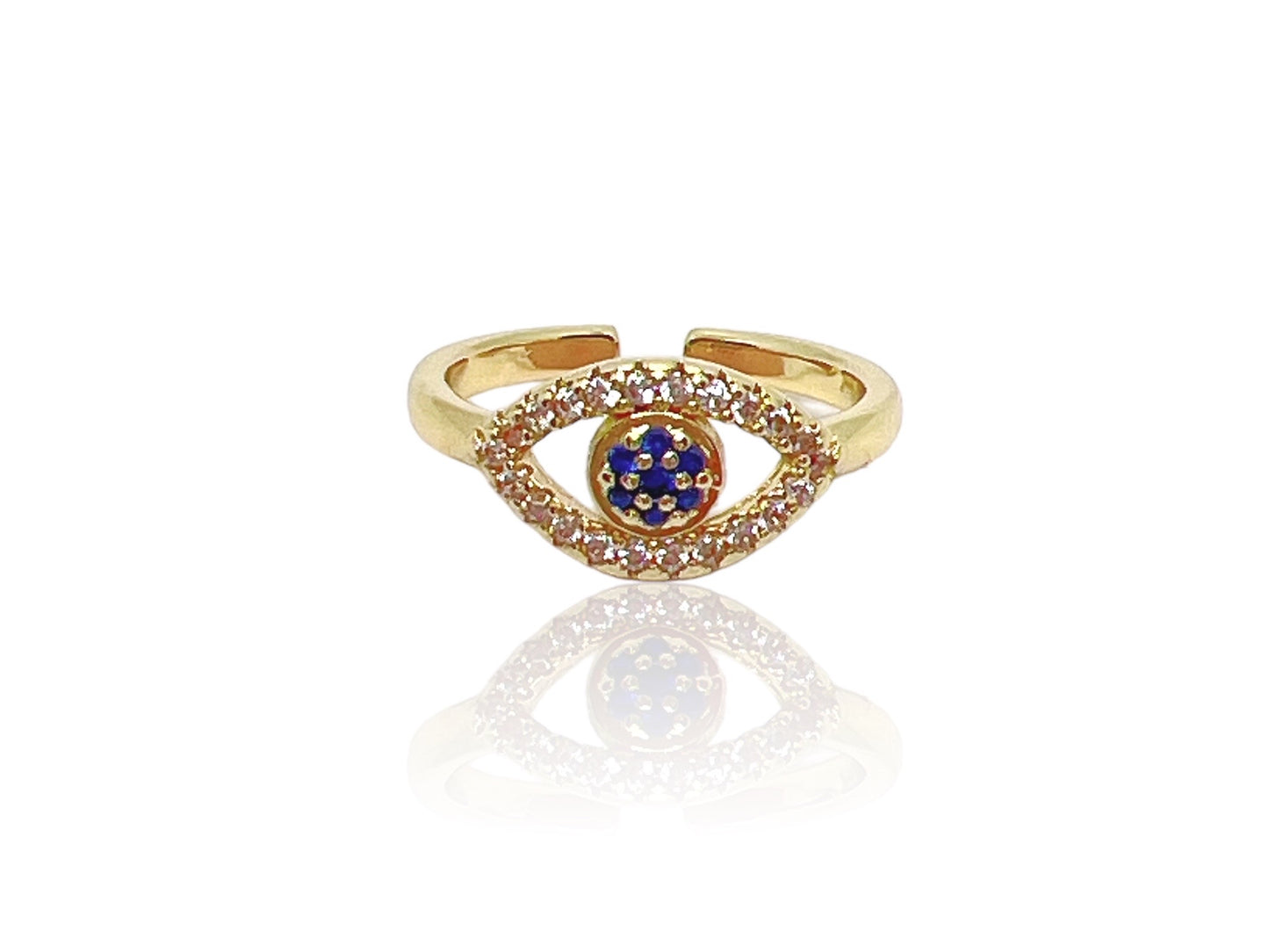 Diamond Zircon Evil Eye Ring