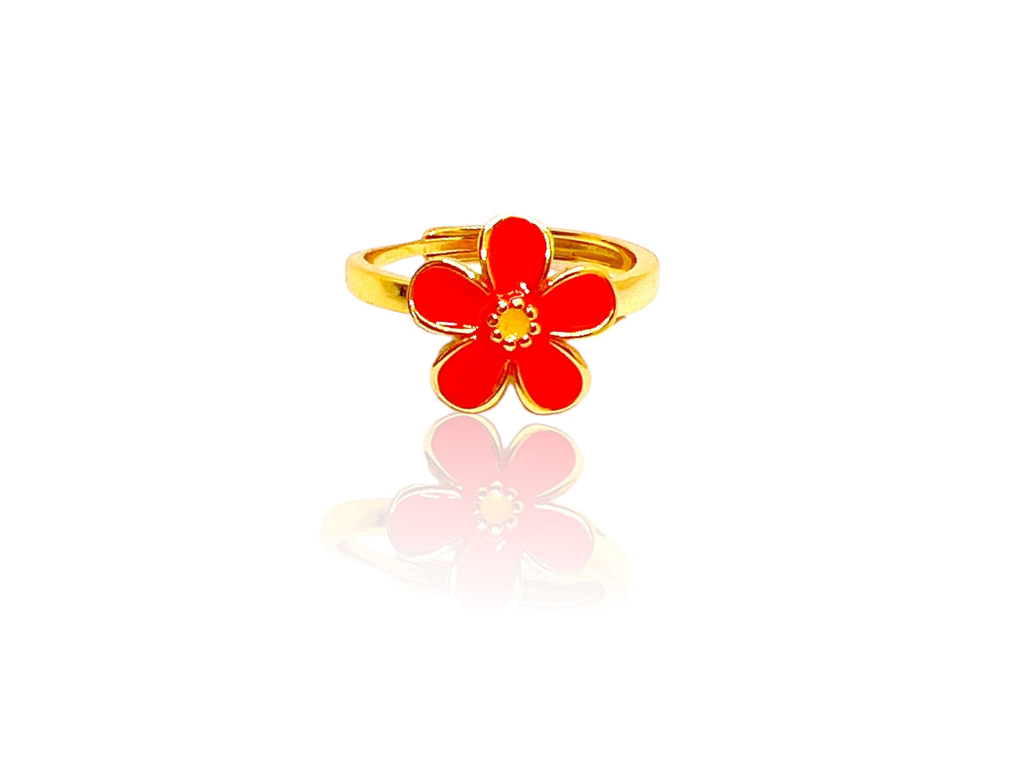 Small Flower Enamel Ring