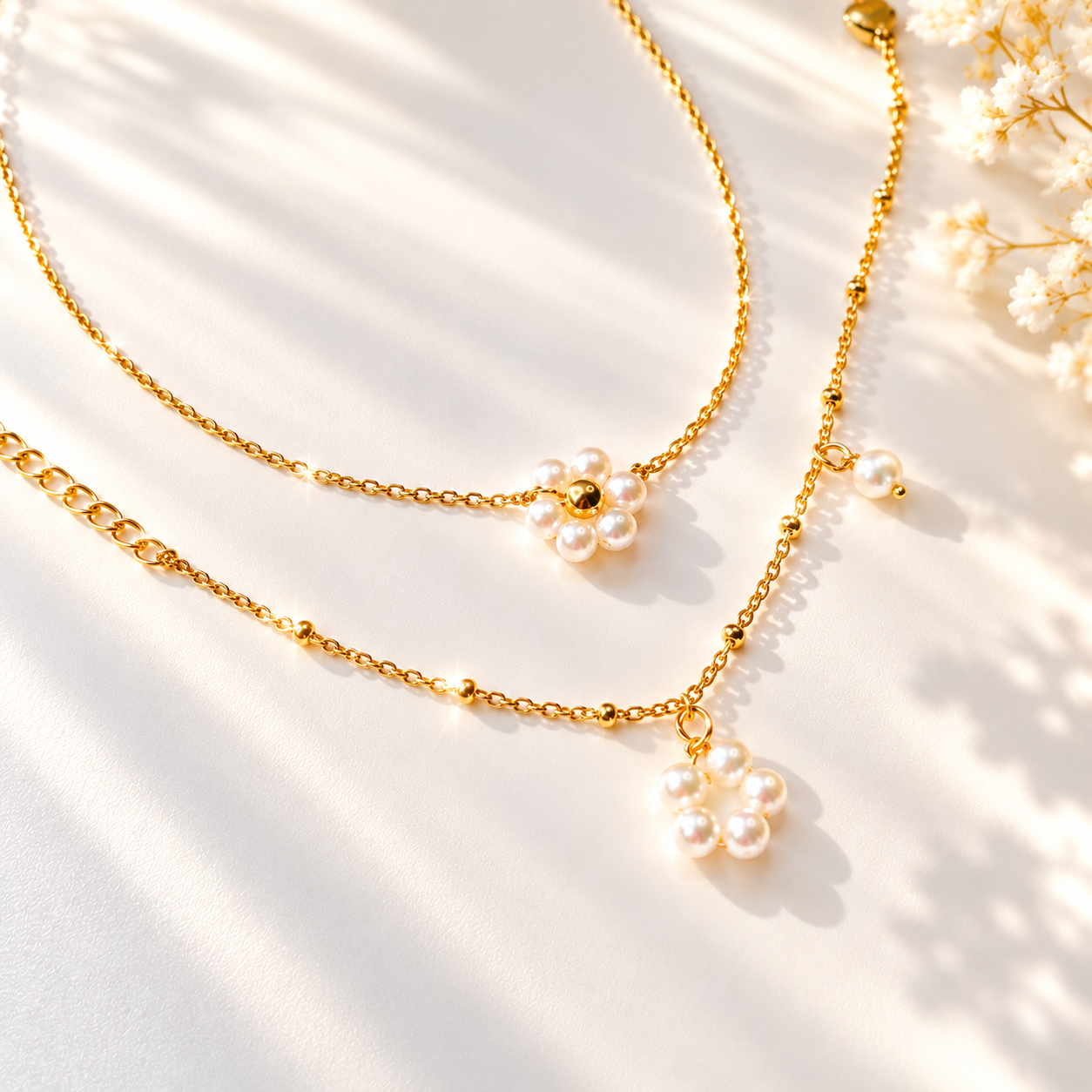 Mini Pearl Blossom Necklace