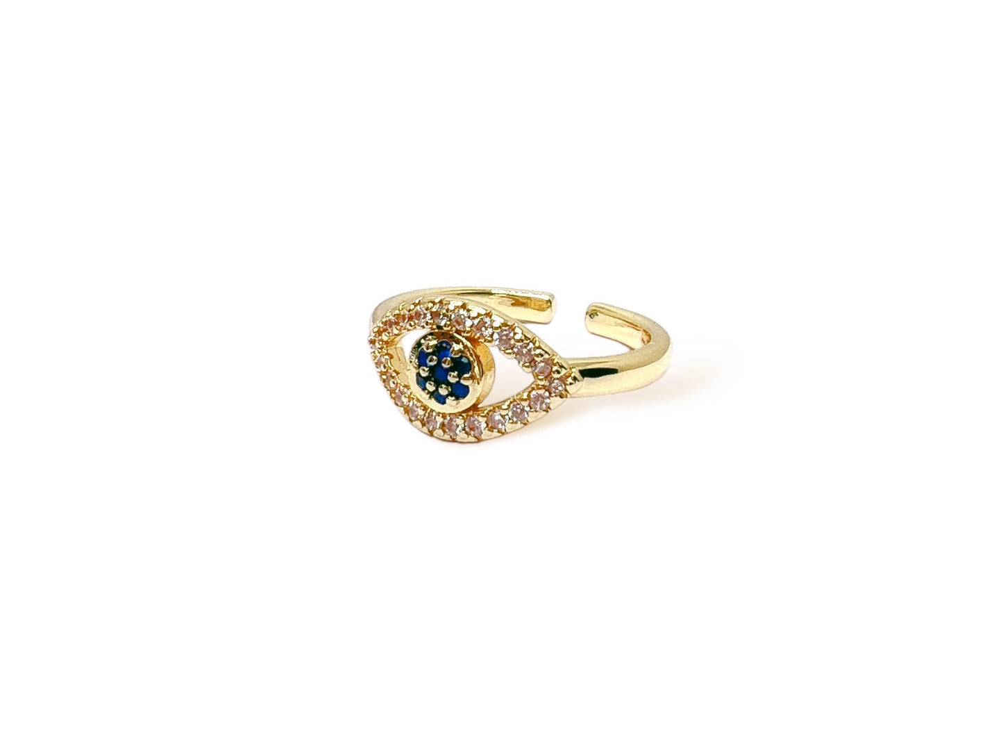 Diamond Zircon Evil Eye Ring