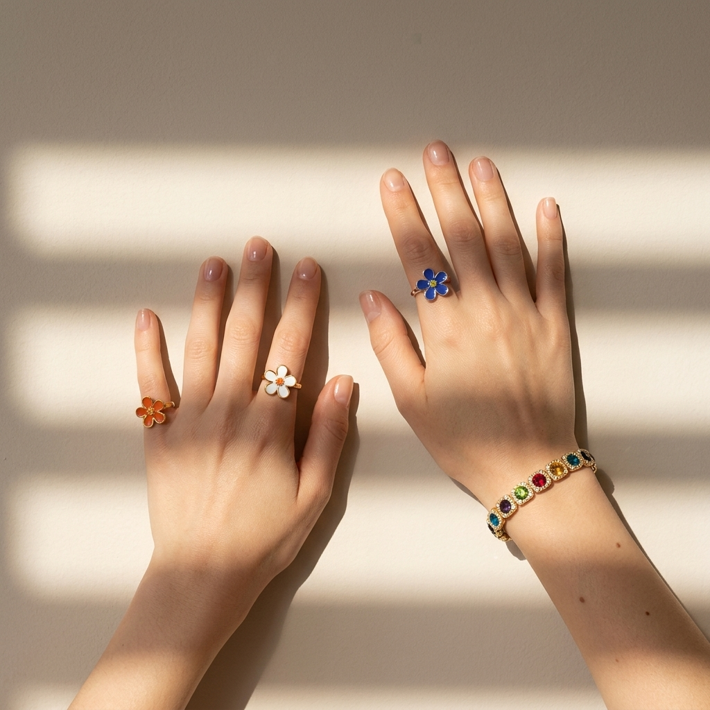 Bloom Light Flower Ring Collection - Sunrise Bloom Ring