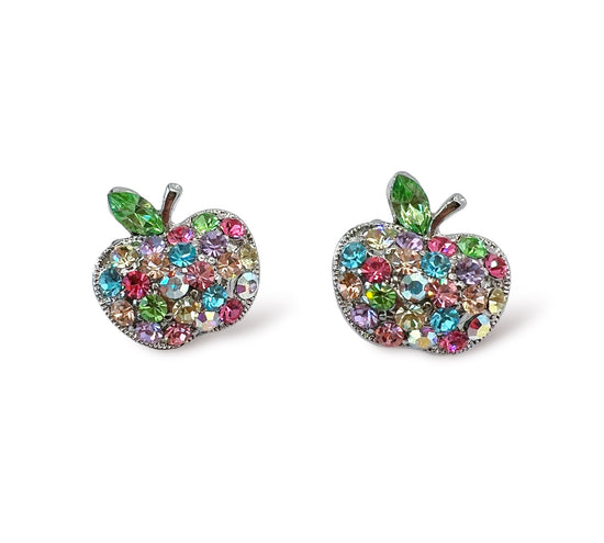 Crystal Damond Apple Brooch