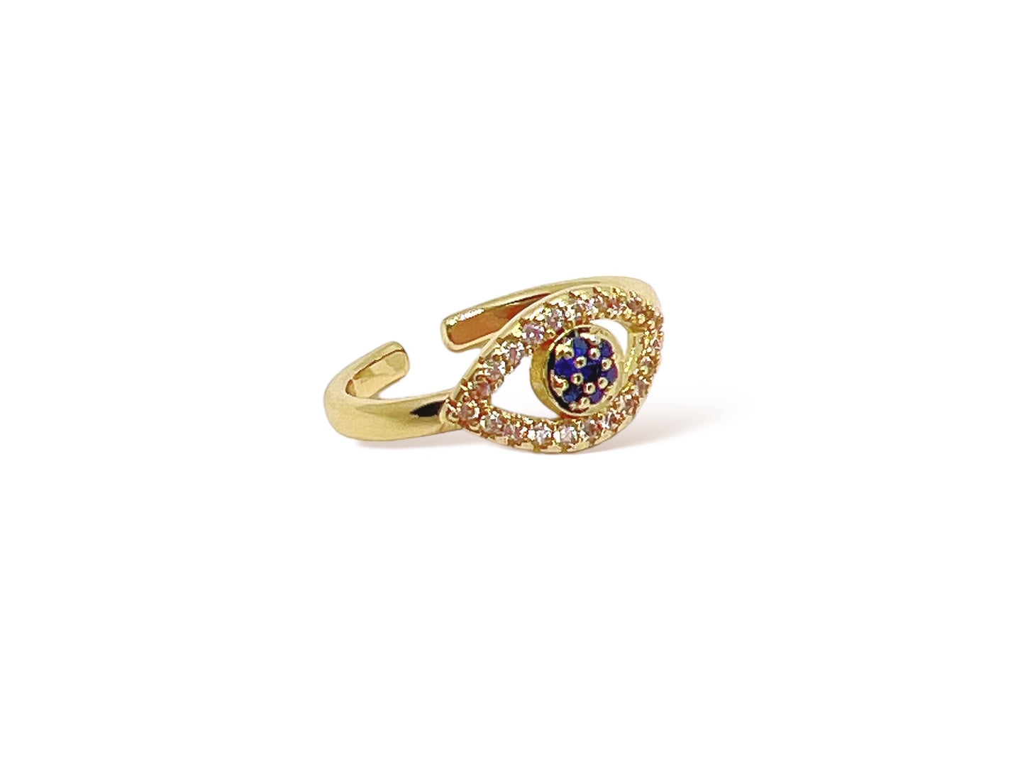 Diamond Zircon Evil Eye Ring