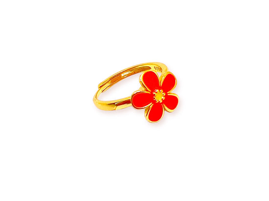 Small Flower Enamel Ring