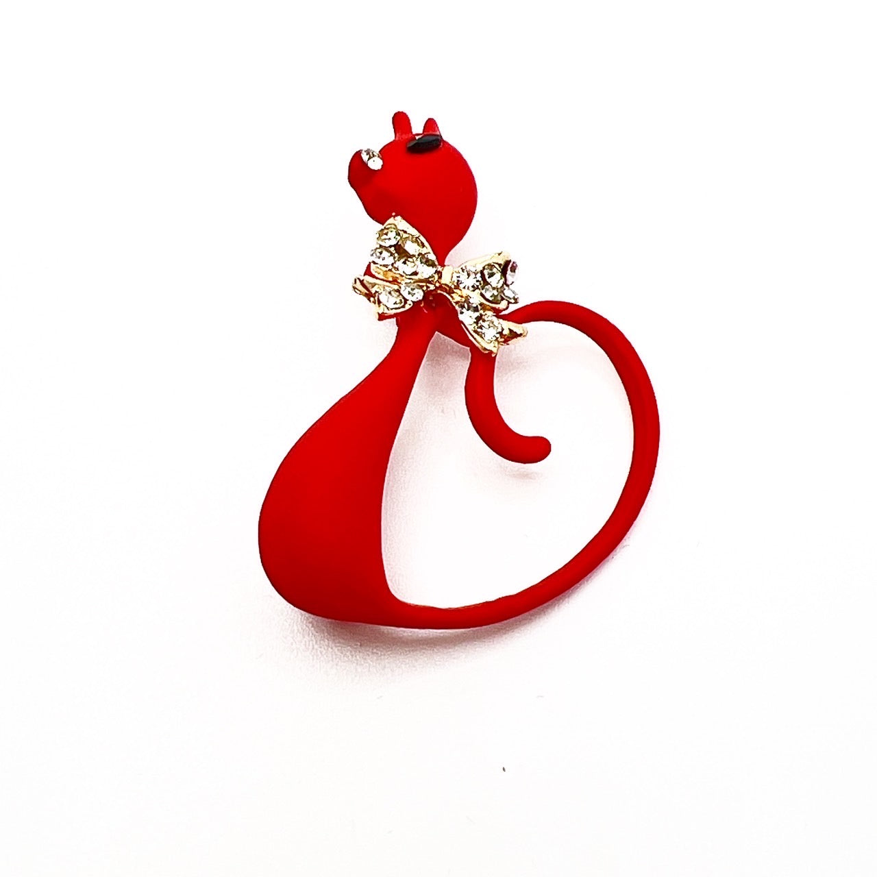 Red Cat Brooch