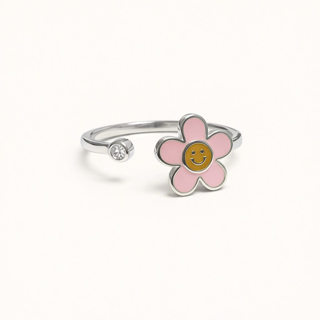 Smile Bloom Spin Ring Collection - Golden Smile Bloom Ring