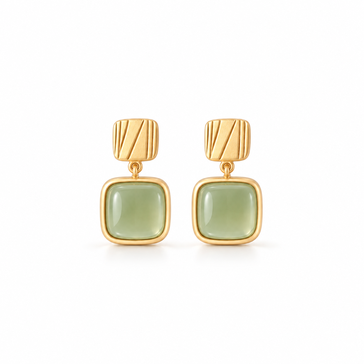 Cornerstone Earrings – Sage Green
