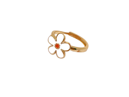 Small Flower Enamel Ring