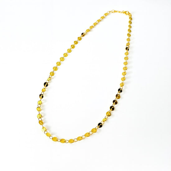 Soléa Gold Link Necklace Material: Brass Length: Adjustable by 1"