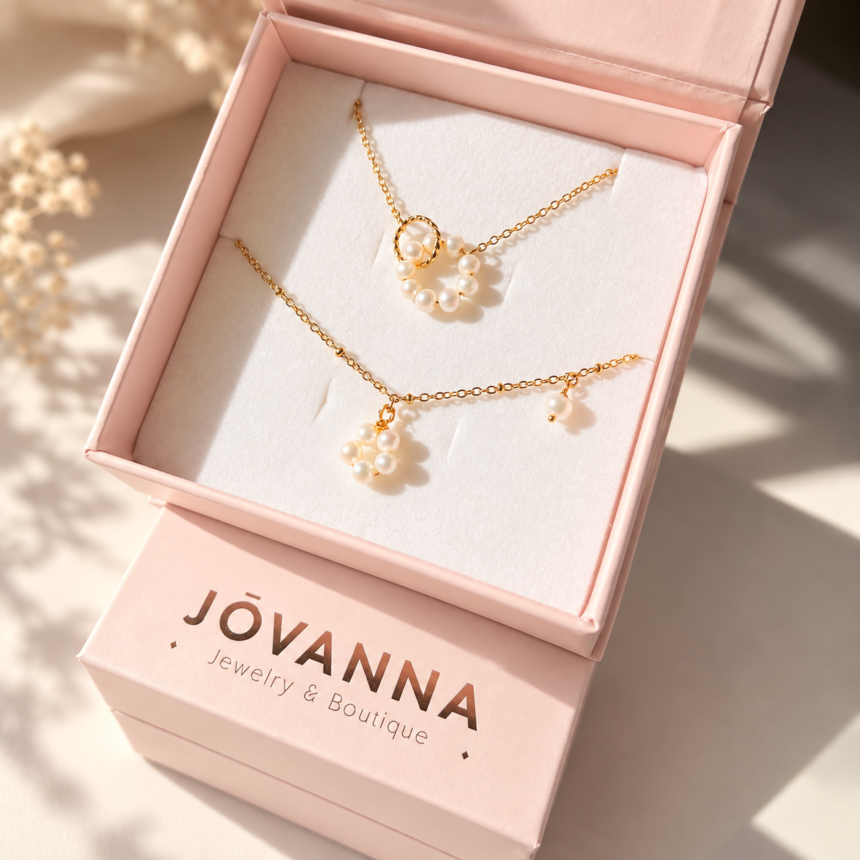 Pearl Bloom Gift Set – Pearl Halo Necklace & Blossom Bracelet