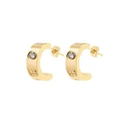 Gold Zircon Earrings