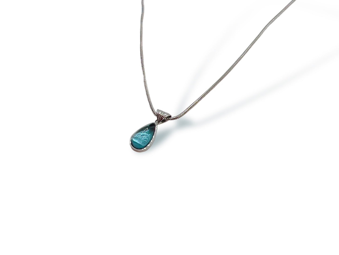 Crystal Tears Necklace - Aqua Blue