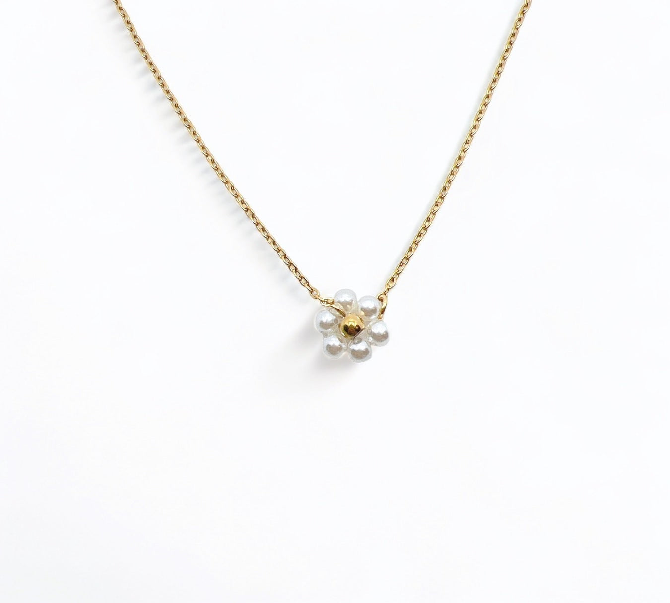 Mini Flower Pearl Necklace