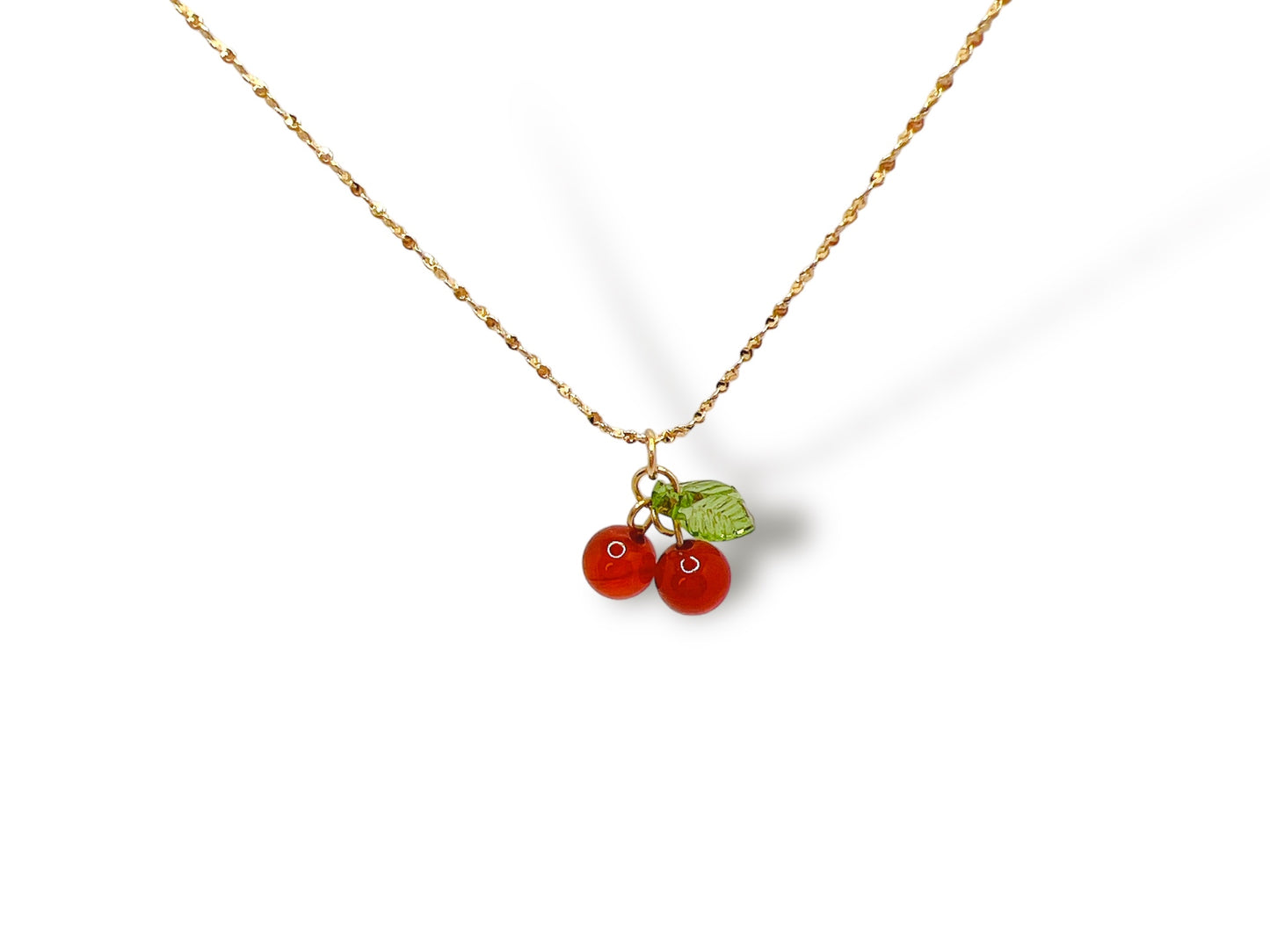 Glass Cherry Necklace