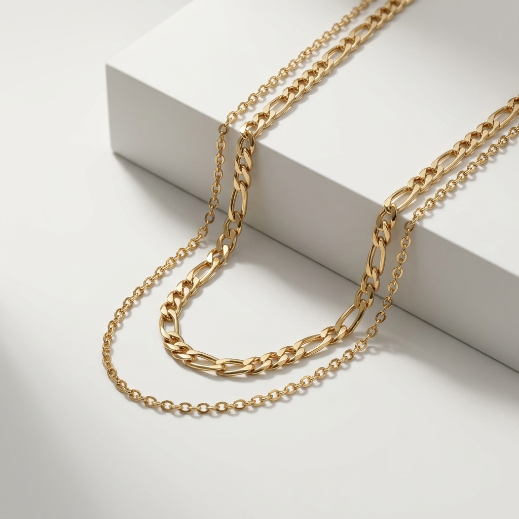 Layered Gold Chain Necklace