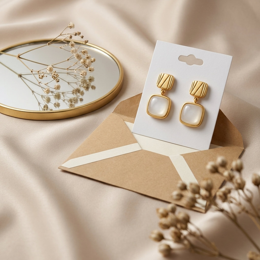 Cornerstone Earrings – Milk White