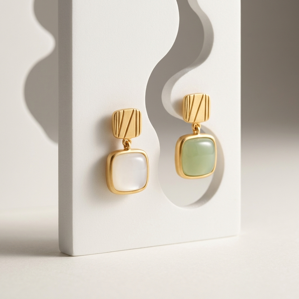 Cornerstone Earrings – Sage Green