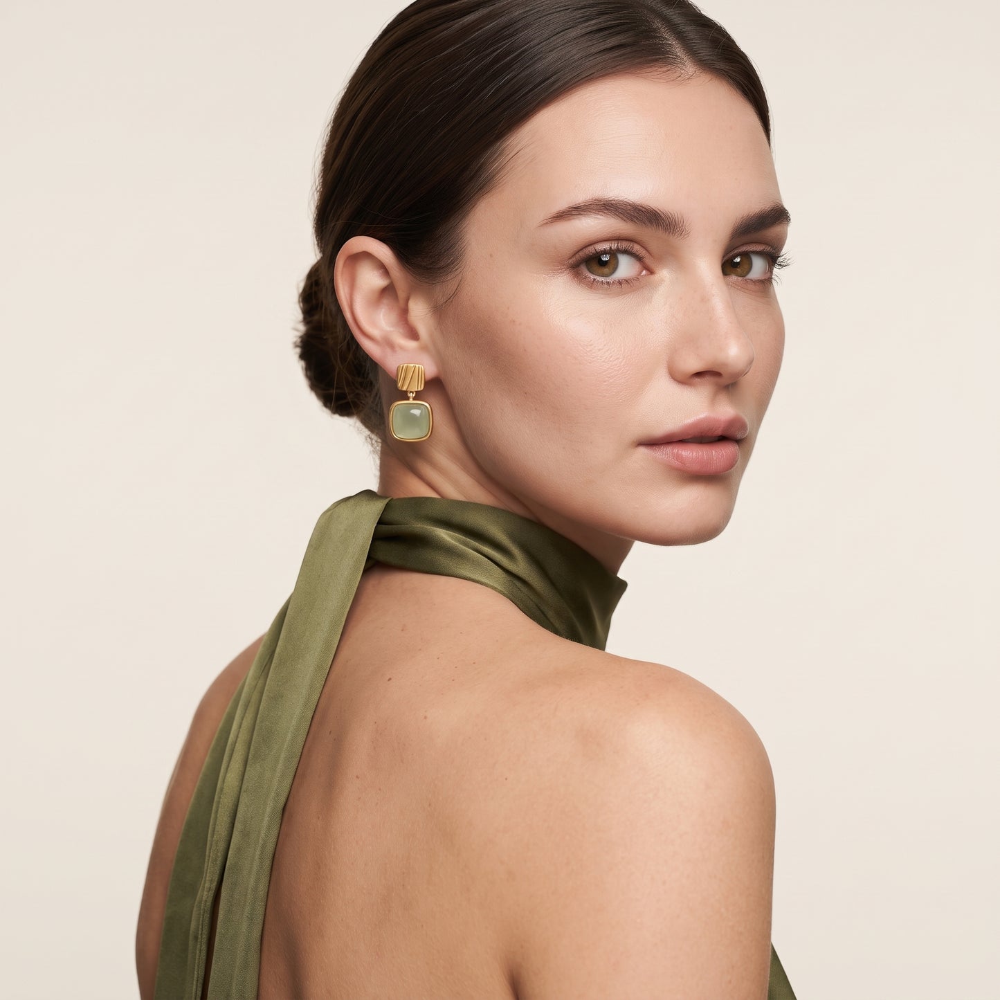 Cornerstone Earrings – Sage Green