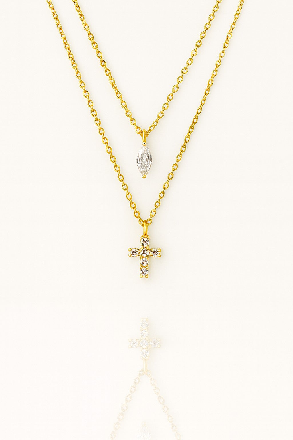 Mini Diamond Cross Necklace