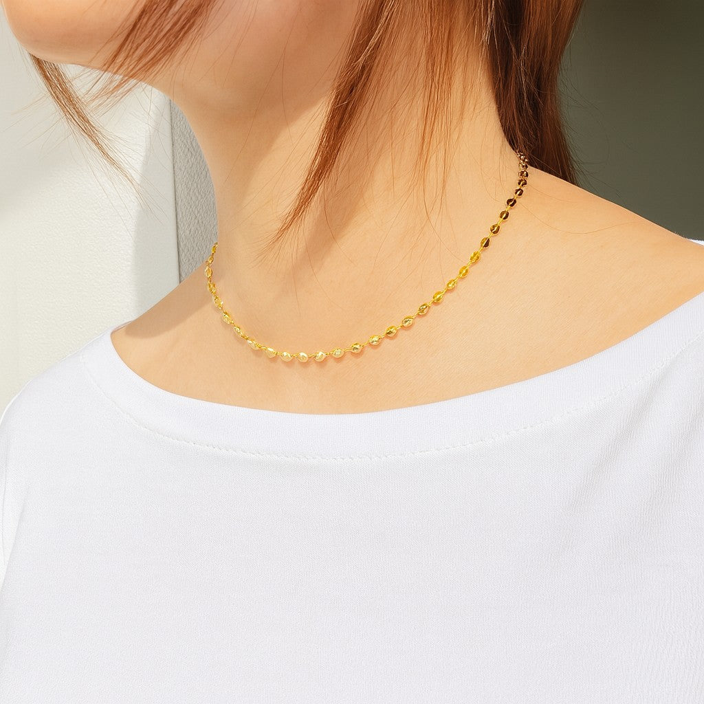 Soléa Gold Link Necklace Material: Brass Length: Adjustable by 1"