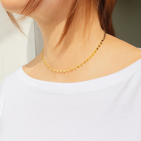 Soléa Gold Link Necklace Material: Brass Length: Adjustable by 1"