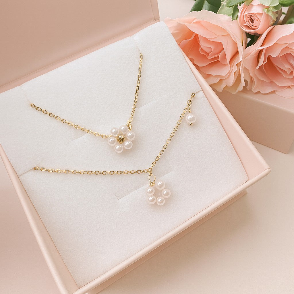Mini Flower Pearl Set