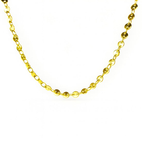 Soléa Gold Link Necklace Material: Brass Length: Adjustable by 1"