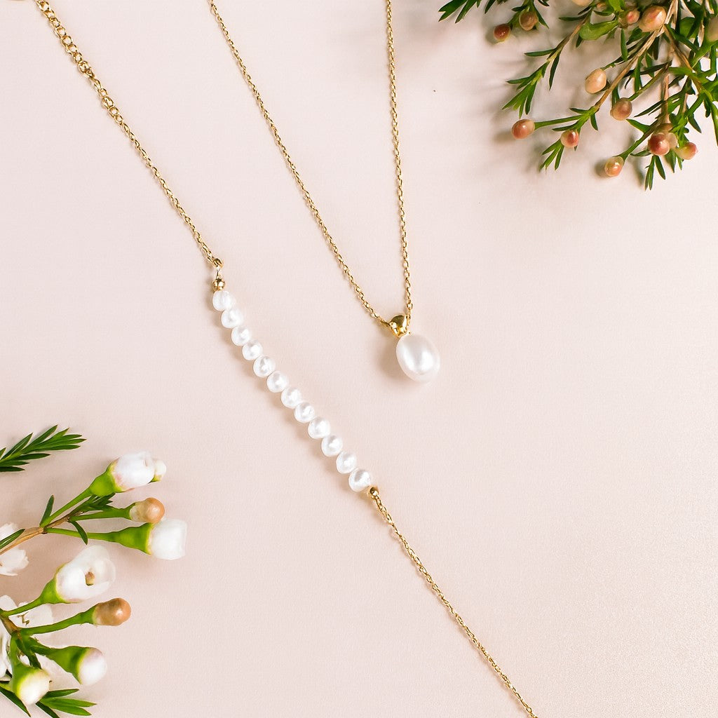 Vintage Fashion Perfume Bottle Pearl Necklace