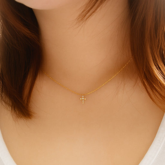 Mini Grace Cross Necklace